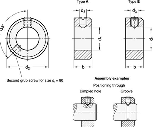 Shaft Collars GN 705 sketch