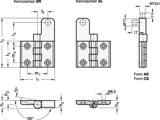 Schaltscharniere GN 239.4 Skizze