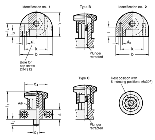 Indexing Plungers GN 412 sketch