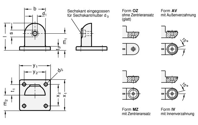 Laschen Klemmverbinder GN 272 Skizze