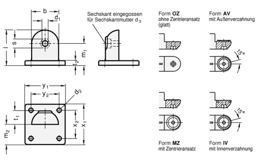 Laschen Klemmverbinder GN 272 Skizze