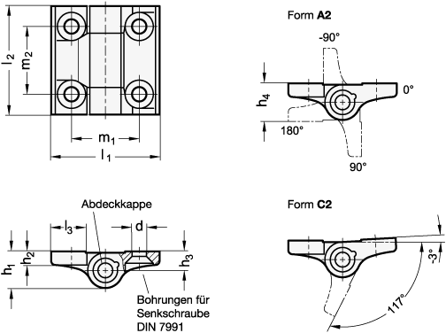 Scharniere GN 437.4 Skizze