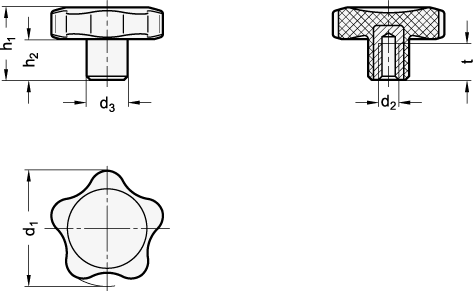 Star Knobs GN 5337.4 sketch