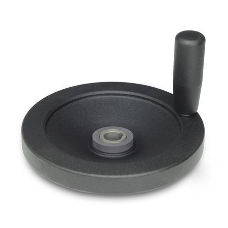 Sicherheits Handraeder Aluminium  schwarz Kunststoff beschichtet GN 323.4