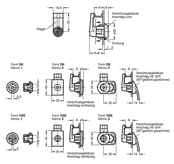 Verriegelungen GN 115.5 Skizze