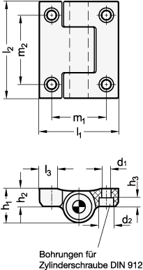 Scharnier GN 233.3 Skizze