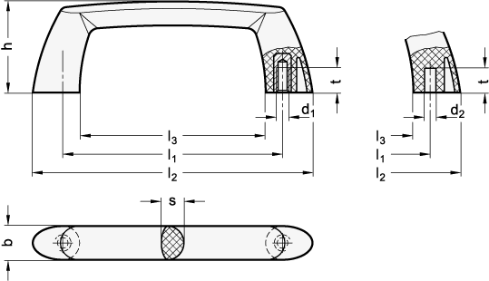 Buegelgriffe GN 627 Skizze