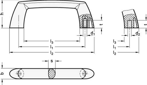 Buegelgriffe GN 627 Skizze