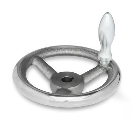 Handwheels cast iron  rim polished GN 950.1