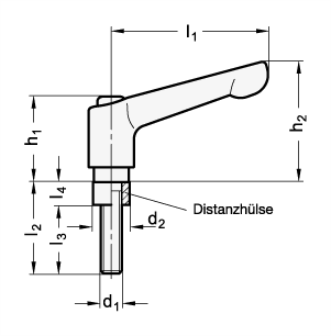 Klemmhebelsets GN 511 Skizze