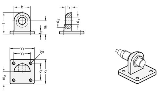 Sensorhalter GN 272.4 Skizze