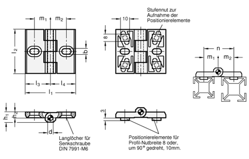 Scharniere GN 161 Skizze