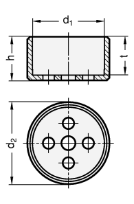 Fuehrungstoepfe GN 187.1 Skizze