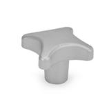 Stainless Steel Hand Knobs  Casting Only AISI CF 8  matte shot blasted DIN 6335 thumbnail