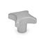 Stainless Steel Hand Knobs  Casting Only AISI CF 8  matte shot blasted DIN 6335 thumbnail