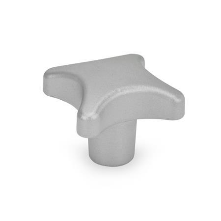 Stainless Steel Hand Knobs  Casting Only AISI CF 8  matte shot blasted DIN 6335