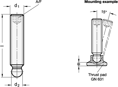 Grub Screws Steel blackened GN 632.1 sketch