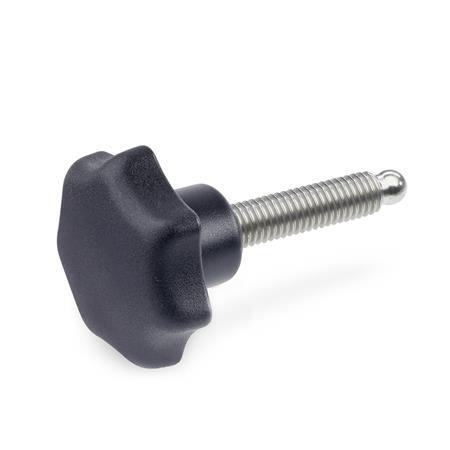 Star Knobs threaded stud Stainless Steel GN 6336.11