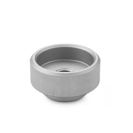 Stainless Steel Knurled Nuts matt shot blasted DIN 6303