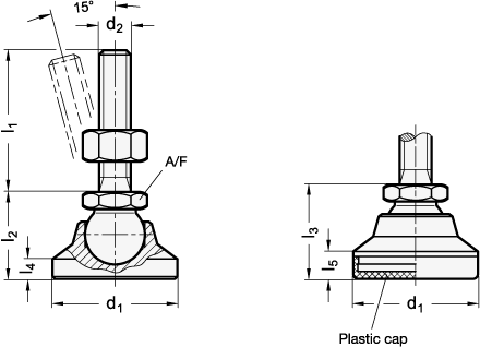 Leveling Feet GN 343.2 sketch