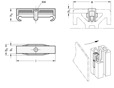 Haltemagnete GN 56 Skizze