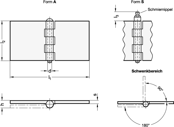 Scharniere GN 1366 Skizze