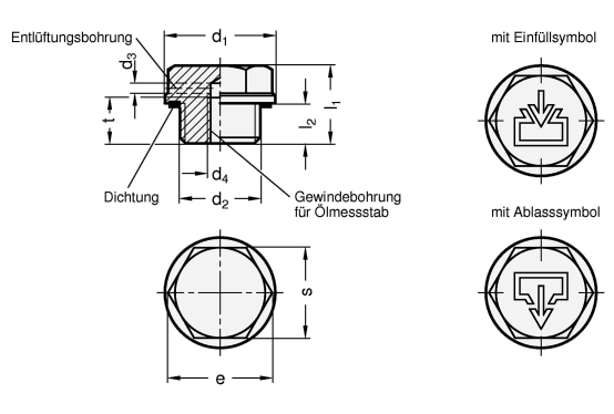 Verschlussschrauben GN 742 Skizze