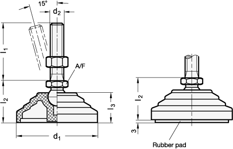 Leveling Feet GN 344.5 sketch