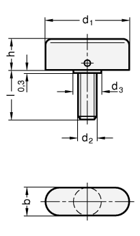 Edelstahl Fluegelschrauben Sinterstahl 1.4404 matt gestrahlt GN 431 Skizze