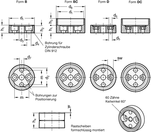 GN 187.2 Druckfedern, Edelstahl, für Rastscheiben GN 187.4 / GN 189,  Rastköpfe GN 187.5