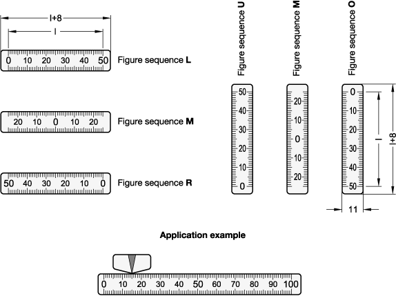 Rulers Stainless Steel  plastic GN 711 sketch