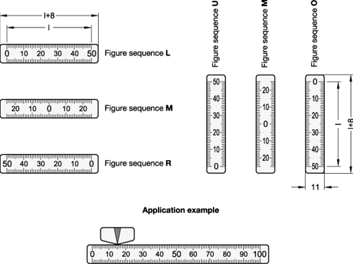 Rulers Stainless Steel  plastic GN 711 sketch