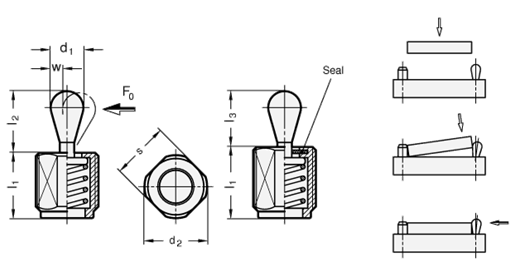 Side Thrust Pins GN 713 sketch