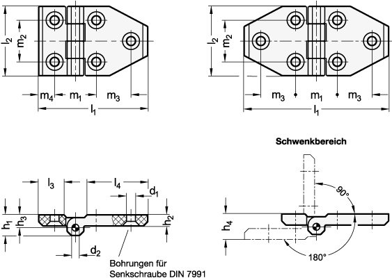 Scharniere GN 237.1 Skizze