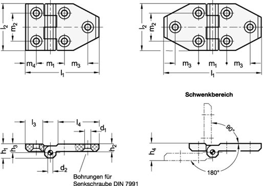 Scharniere GN 237.1 Skizze