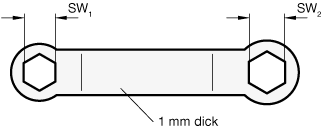 Doppel Ringschluessel  GN 607.9 Skizze