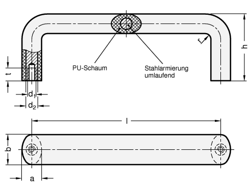 Buegelgriffe GN 564 Skizze