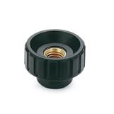 Knurled Nuts plastic  bushing in brass GN 590 thumbnail