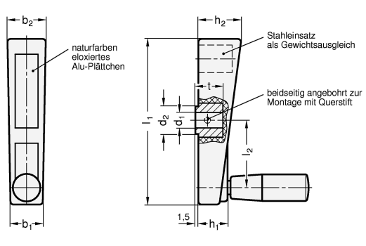 Handkurbeln GN 510 Skizze