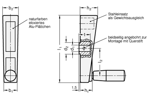 Handkurbeln GN 510 Skizze