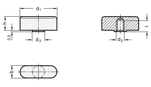 Edelstahl Fluegelmuttern Sinterstahl 1.4404  matt gestrahlt GN 432 Skizze