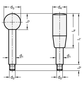 Edelstahl Griffstangen GN 310 Skizze