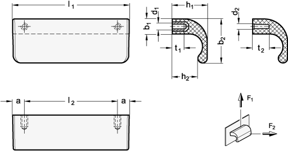 Griffleisten GN 130 Skizze