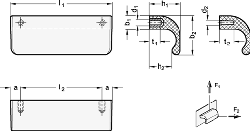 Griffleisten GN 130 Skizze