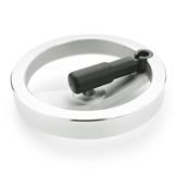 Handwheels with Retractable Handle aluminum  rim polished  handle locked GN 322.3 thumbnail