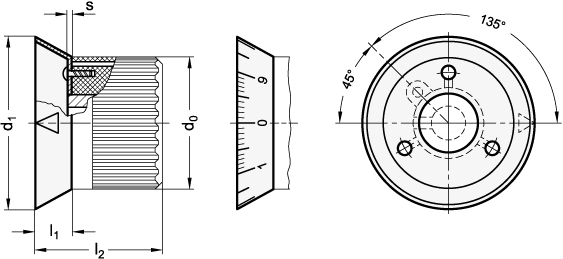 Scale Rings aluminium GN 526.1 sketch