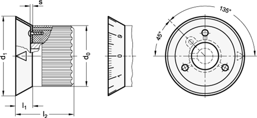 Scale Rings aluminium GN 526.1 sketch