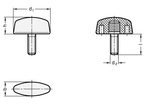 Fluegelschrauben Kunststoff GN 531 Skizze