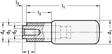 Revolving Handles plastic axle part steel zinc plated GN 798.2 sketch