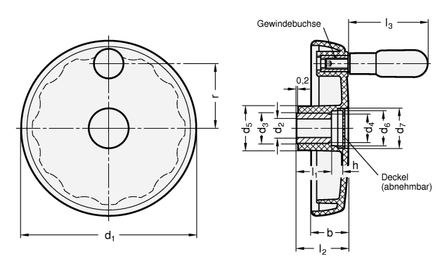 Scheibenhandraeder GN 521.5 Skizze